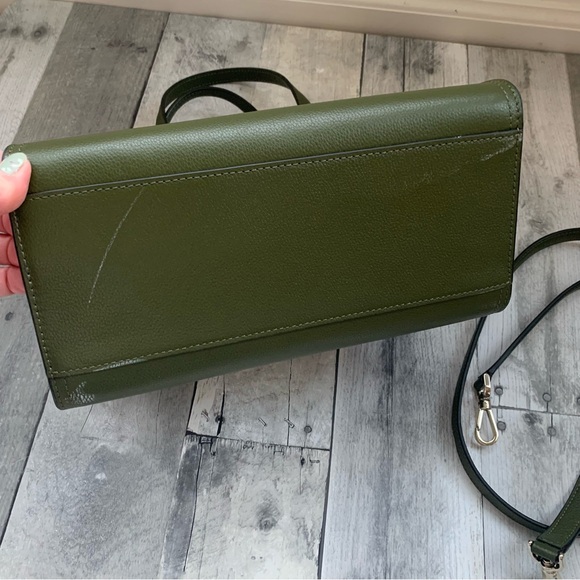 Kate Spade Rowe Small Top Zip Satchel Pebbled Leather in Enchanted Green - 1566 - Picture 9 of 11